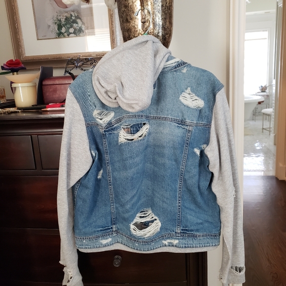 American Eagle jacket, medium, denim blue and fleece gray - Picture 3 of 7